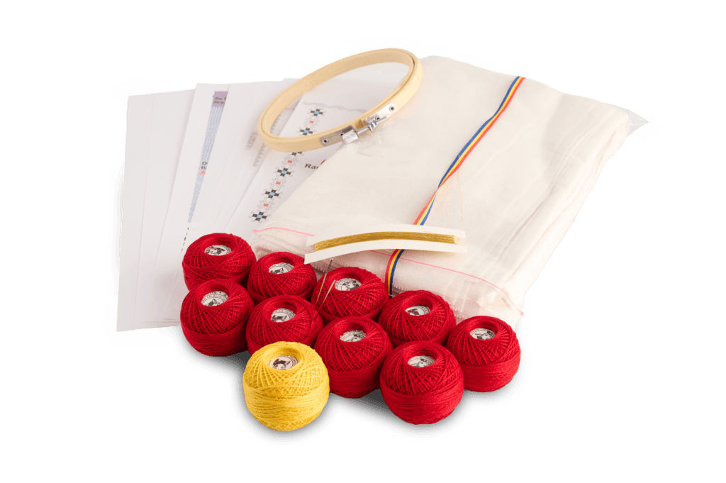 materiale Model broderie ie tradițională Dolj 1