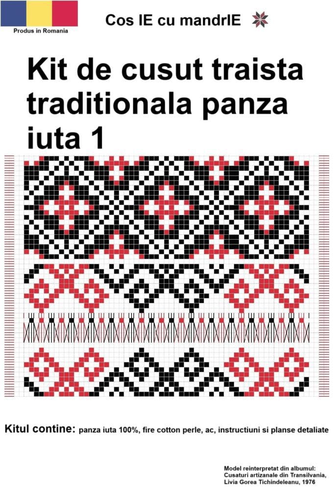 Kit cusut traista 1 model tradițional românesc
