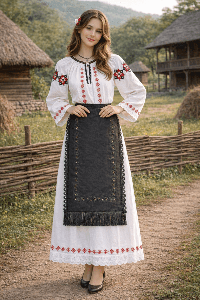 Ie traditionala autentica brodata Muntenia