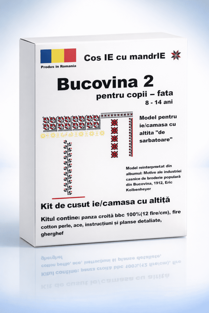Model broderie ie tradițională copil fata Bucovina 2